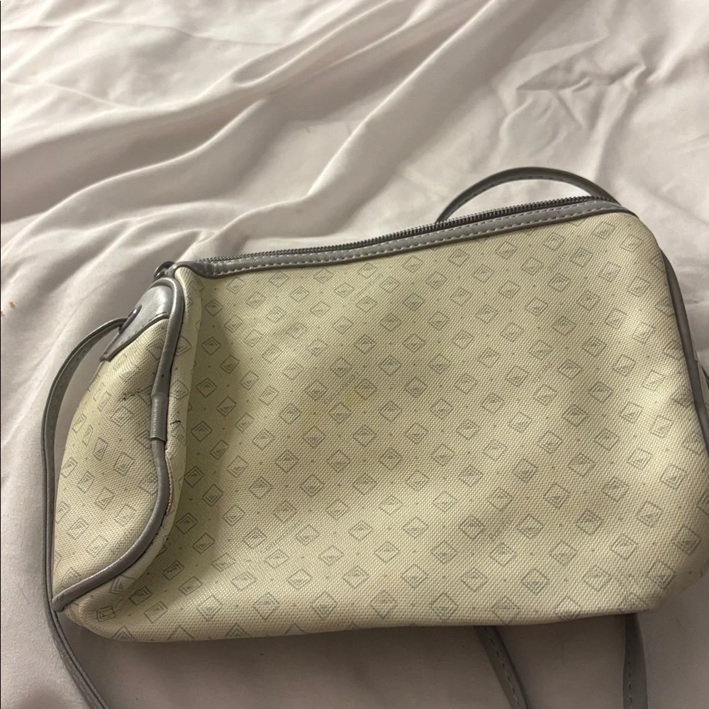 Elegant Cream and Gray Women's Bag